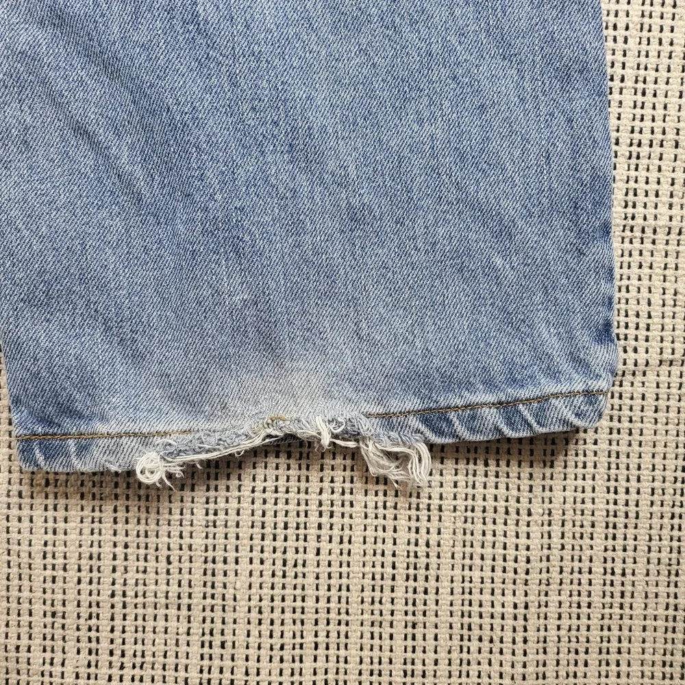 Levis 517 Jeans Mens‎ 38x32 Blue Denim Boot Cut Zip Fly Distressed Hem USA